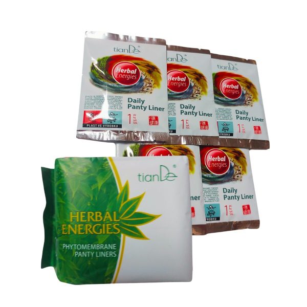 Komplet prirodnih TianDe uložaka – Life Herbal pojedinačni 5 kom i Herbal Energies dnevni sa fito-membranom jedno pakovanje sa 20 uložaka